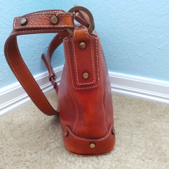 Etienne Aigner *VINTAGE* Genuine Leather Purse, Tan Brown, Brass Hardware - Picture 8 of 16